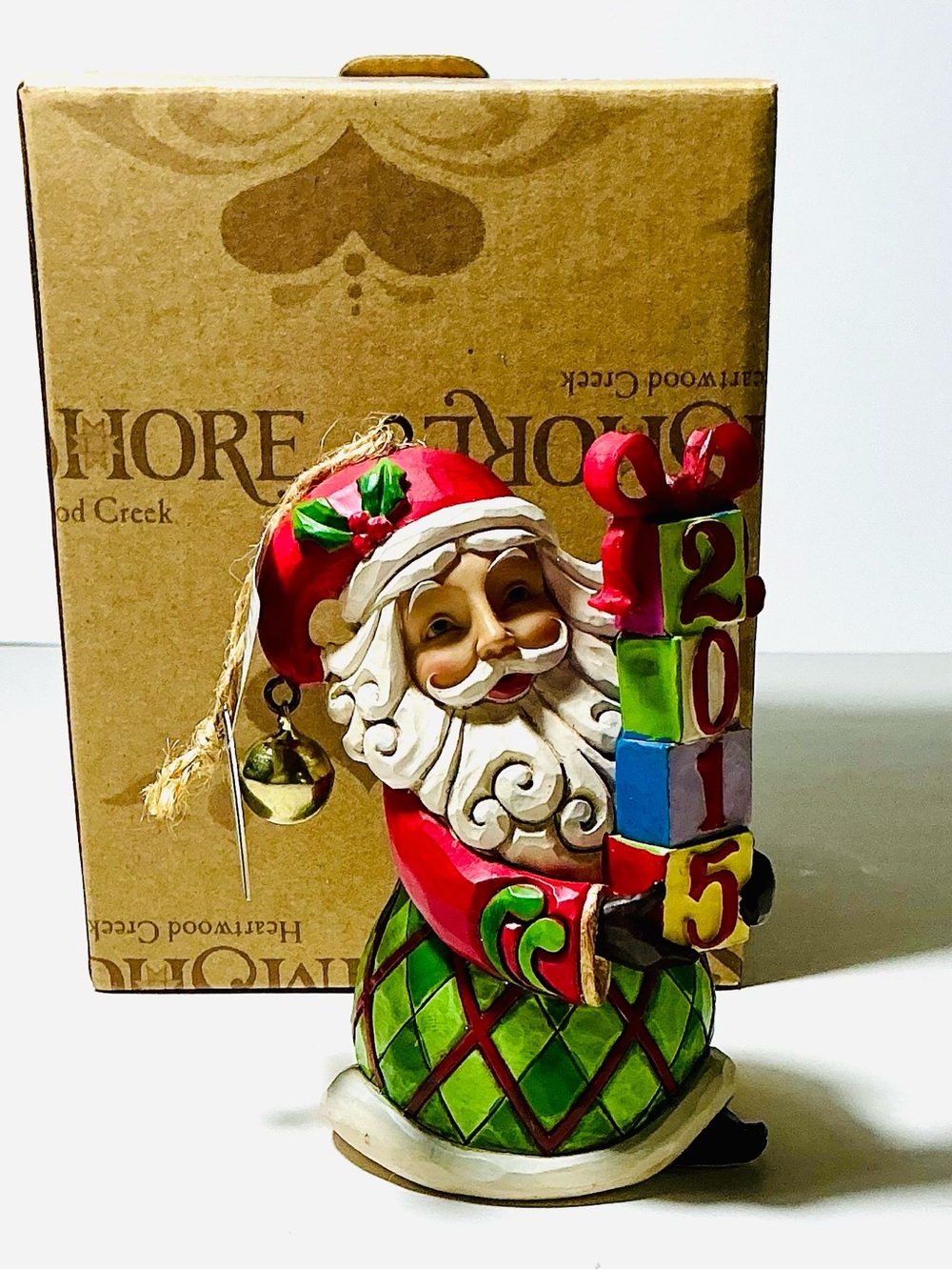 Jim Shore 2015 Santa Claus Hanging Annual Multicolor Christmas Ornament NEW